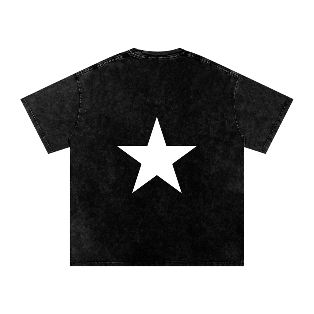 Snow Washed Oversized Cotton T-Shirt